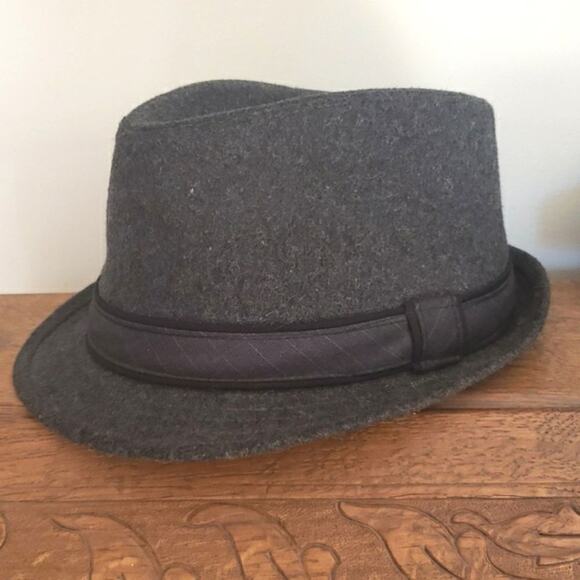 Lids Men's Unisex 100% Wool Fedora Hat Gray Grandpa Grunge Academia - Picture 2 of 8